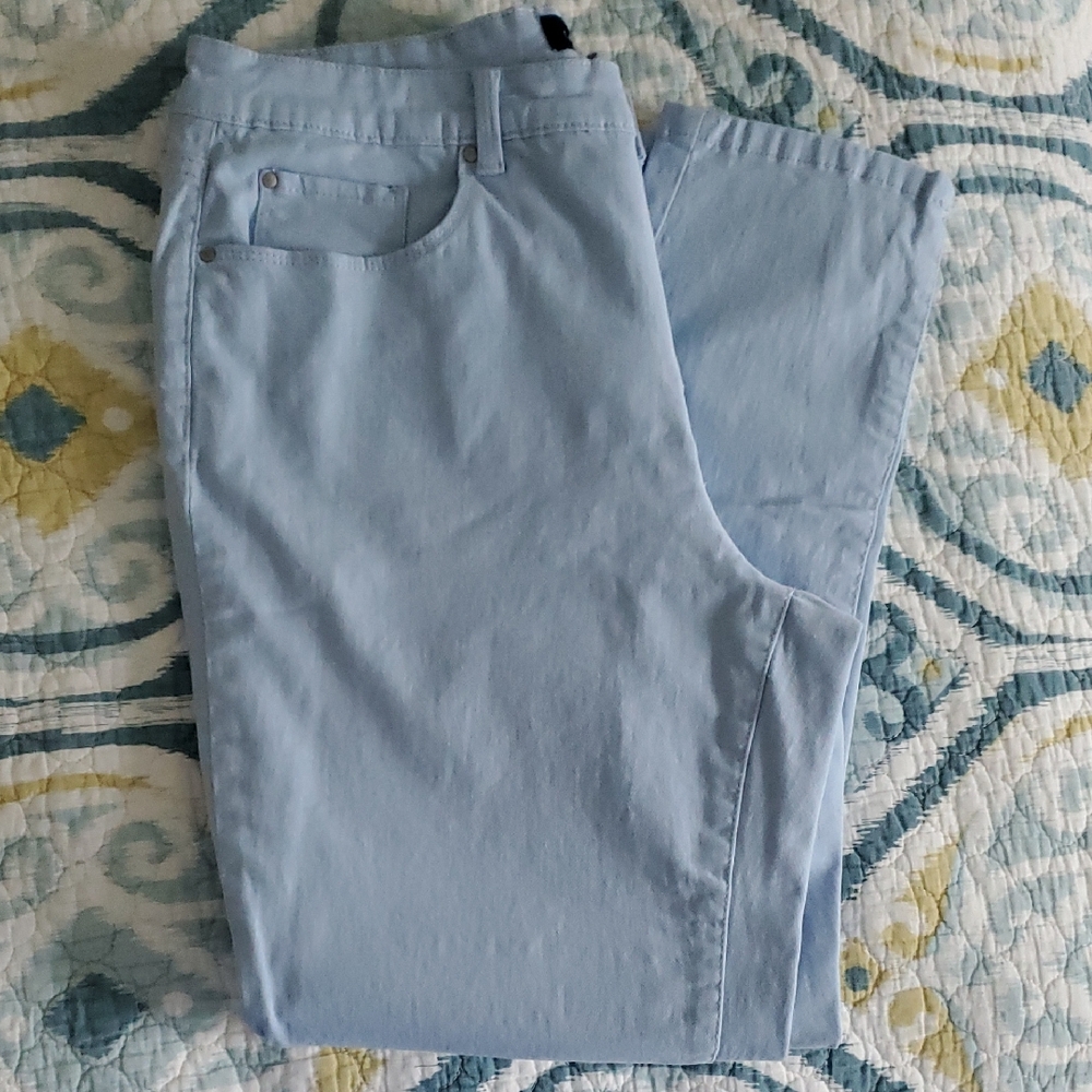 Charter Club Sky Blue Bristol Skinny Ankle Jeans 14